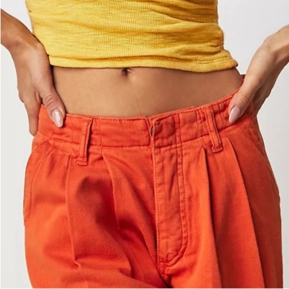 Free People NWT Light As Spring Trousers Deep Ginger Size 2 - Picture 3 of 7